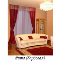 Шторы для гостиной и спальни "Лима" недорогие готовые комплекты из плотной ткани с ламбрекеном