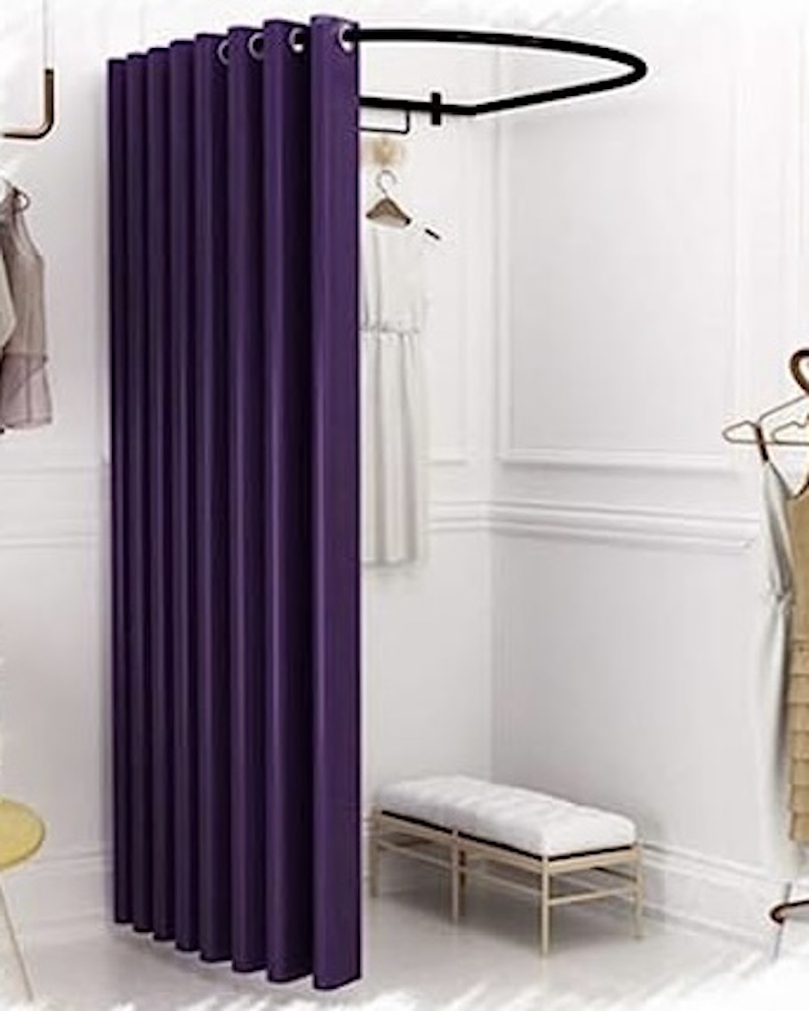 Шторы для примерочной на люверсах цвет фиолетовый арт-4