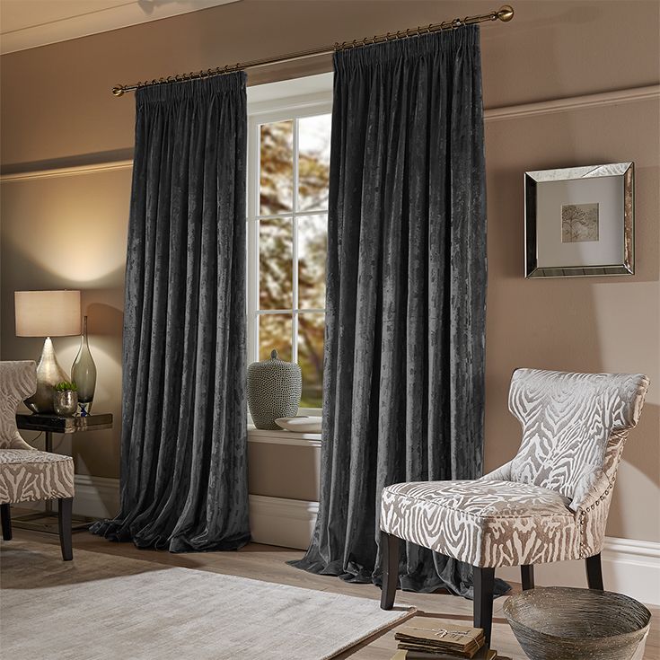 Бархатные шторы на шторной ленте арт - 87231