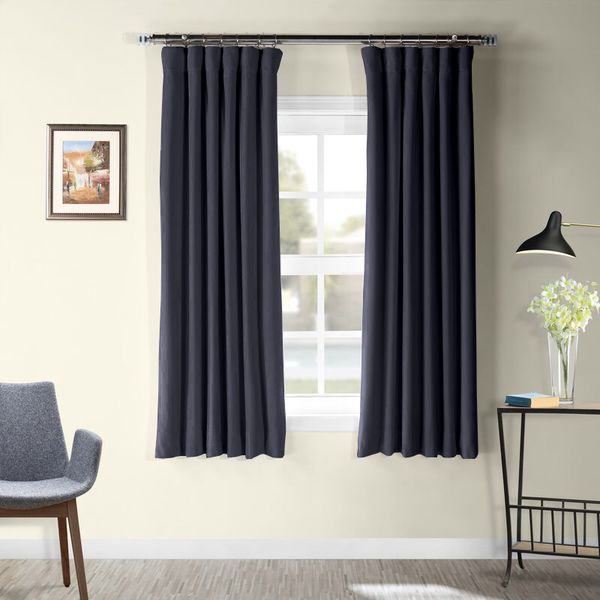 Короткие шторы блэкаут черный ППР до подоконника арт - 4