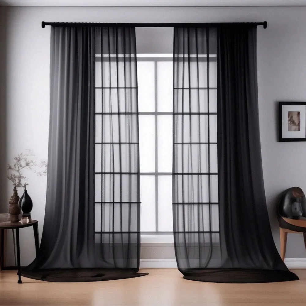 Тюль на шторной ленте арт - АОО - 4980. Распродажа.