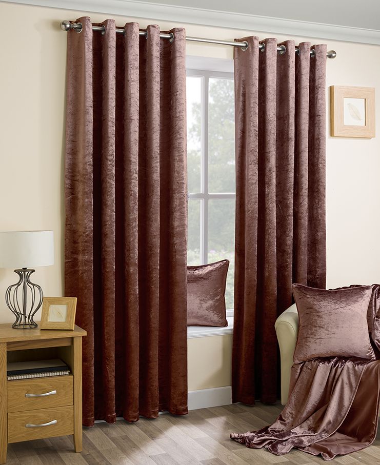 Бархатные шторы на люверсах арт - 87212