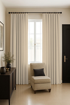 Шторы блэкаут бежевый по акции арт - ППР - 13