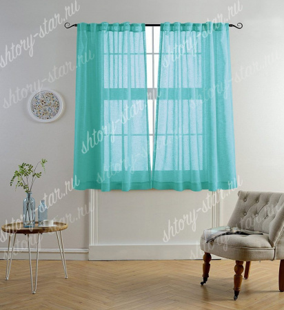 Короткий тюль для кухни КТ - 19 Распродажа