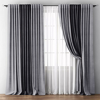 Шторы блэкаут Мираж Серый арт - 4