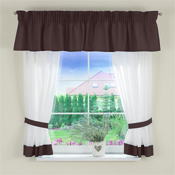 Шторы для кухни арт Клеточка - 1