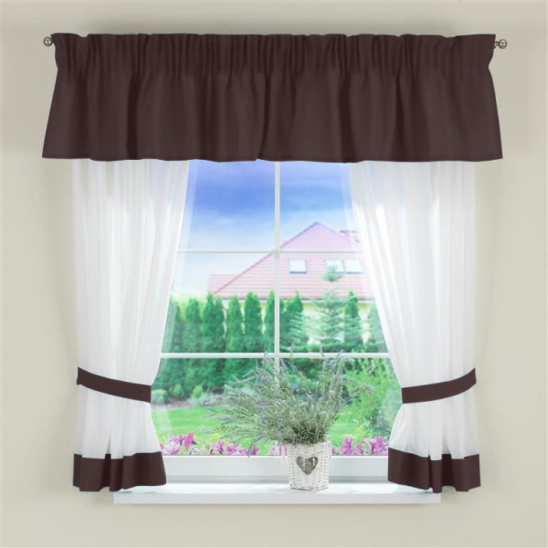 Шторы для кухни арт Клеточка - 1