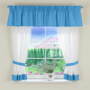 Шторы для кухни арт Клеточка - 4