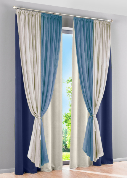 Шторы блэкаут с тюлем Офелия арт - 7