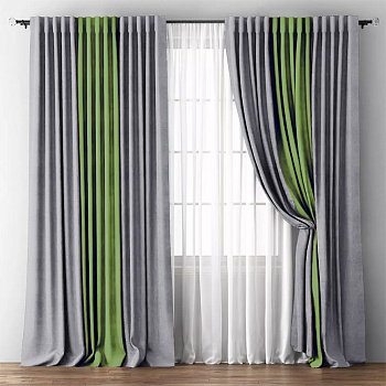 Шторы блэкаут Мираж Серый арт - 9