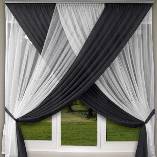 Кухонные шторы из тюля арт - НАП - 17 Распродажа