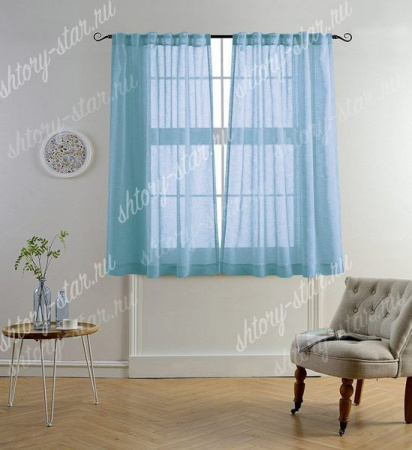 Короткий тюль на кухню арт - 3