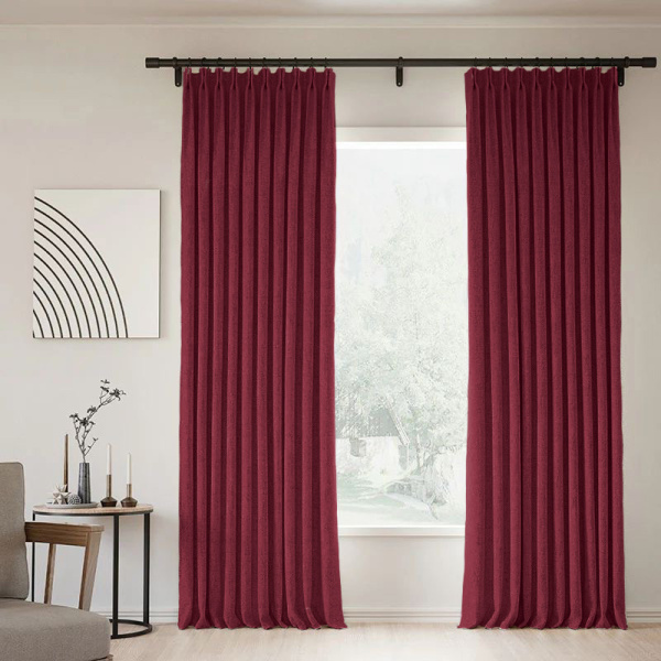 Шторы блэкаут бордовый по акции арт - ППР - 8