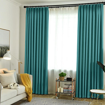 Шторы блэкаут бирюзовый для окон до 3,50 м арт - 5