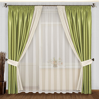 Двухцветные комбинированные шторы блэкаут арт - 16