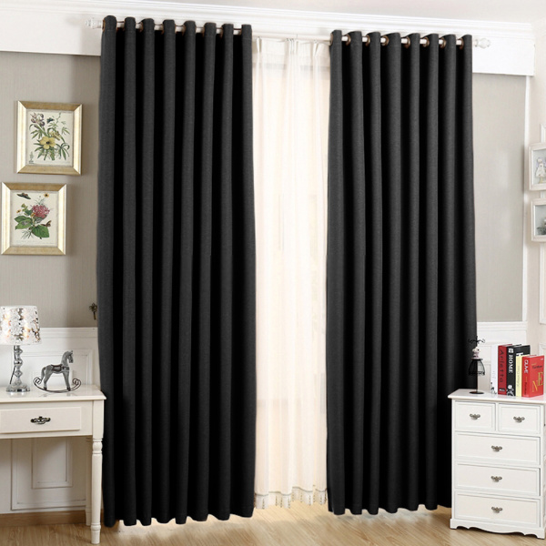 Шторы блэкаут на люверсах цвет черный арт - 4
