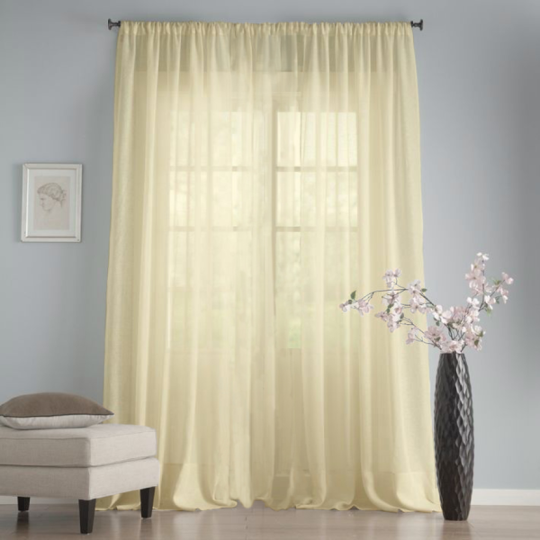 Готовый тюль цвет Шампань, матовый.