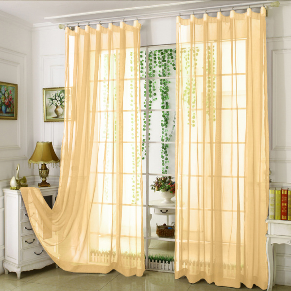 Тюль однотонные шампань высотой до 3,50 м арт - 2