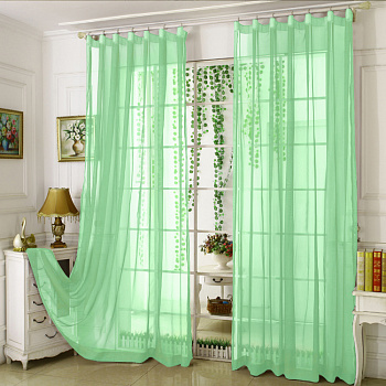 Тюль однотонные зеленый высотой до 3,50 м арт - 4