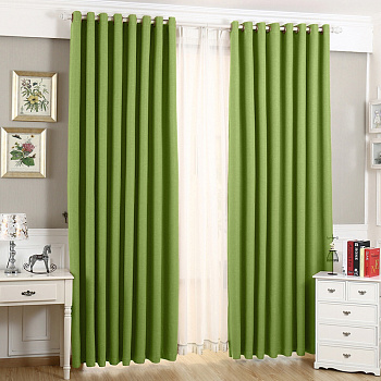 Шторы блэкаут на люверсах цвет салатовый арт - 16