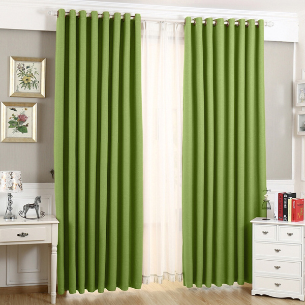 Шторы блэкаут на люверсах цвет салатовый арт - 16