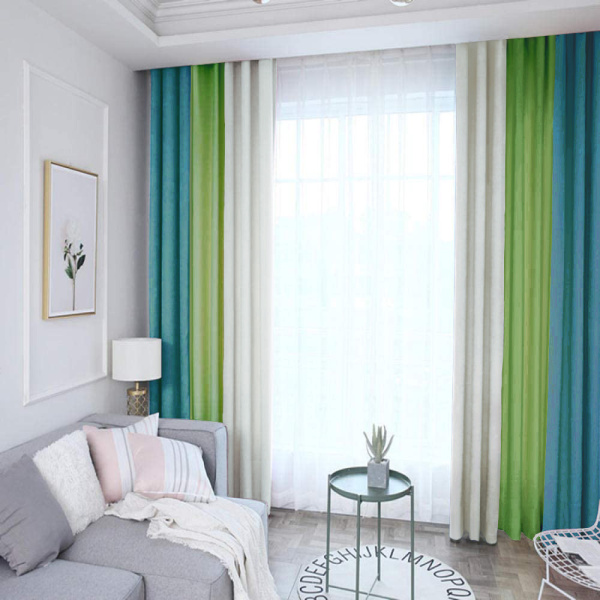 Трехцветные шторы блэкаут арт - 22