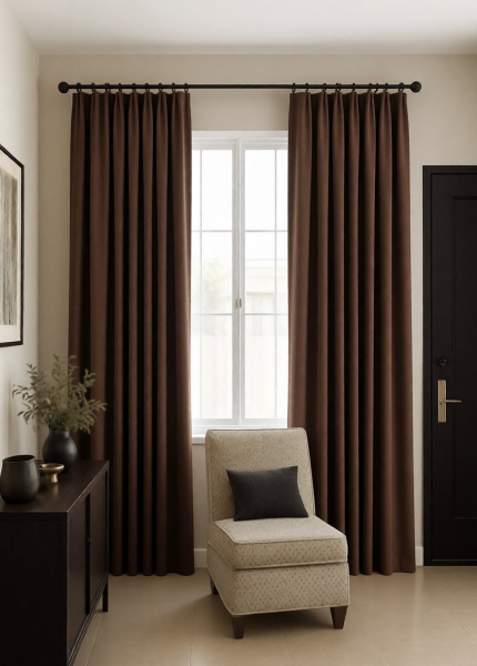 Шторы блэкаут шоколадный по акции арт - ППР - 11