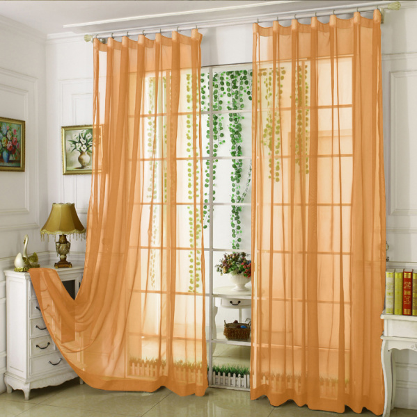 Тюль однотонные карамельный высотой до 3,50 м арт - 6