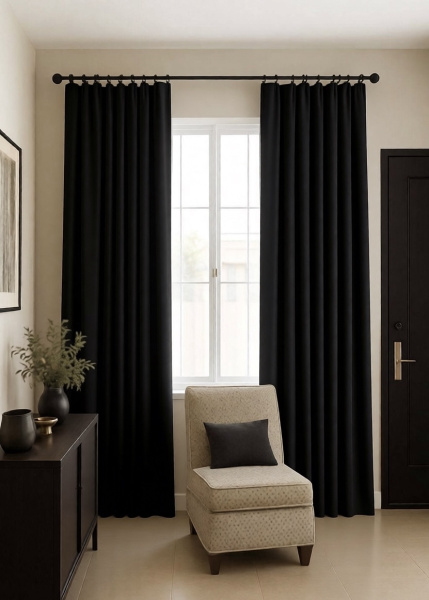 Шторы блэкаут черный по акции арт - ППР - 4