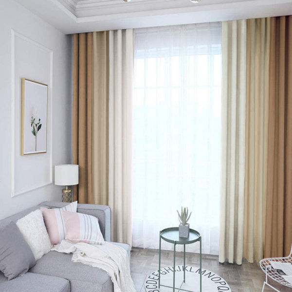 Трехцветные шторы блэкаут арт - 13