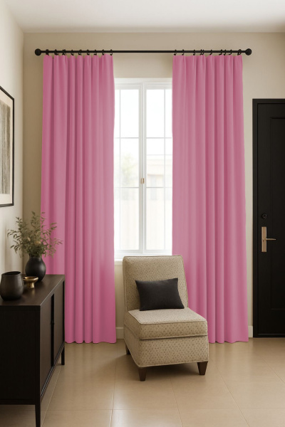 Шторы блэкаут розовый по акции арт - ППР - 1