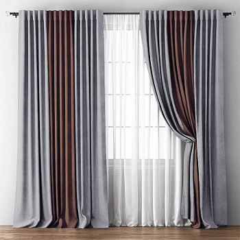 Шторы блэкаут Мираж Серый арт - 11