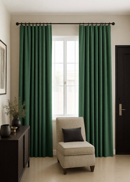 Шторы блэкаут салатовый по акции арт - ППР - 16