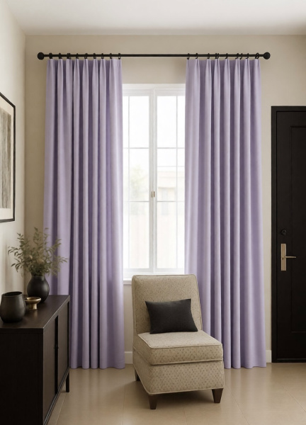 Шторы блэкаут сиреневый по акции арт - ППР - 17