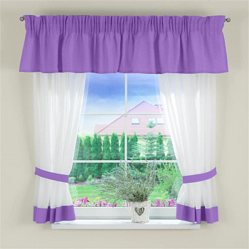 Шторы для кухни арт Клеточка - 2