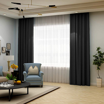 Шторы блэкаут плотные арт "Блэк"