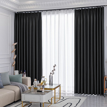 Шторы блэкаут черный - 4