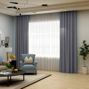 Шторы блэкаут графитовый по акции арт - ППР - 14