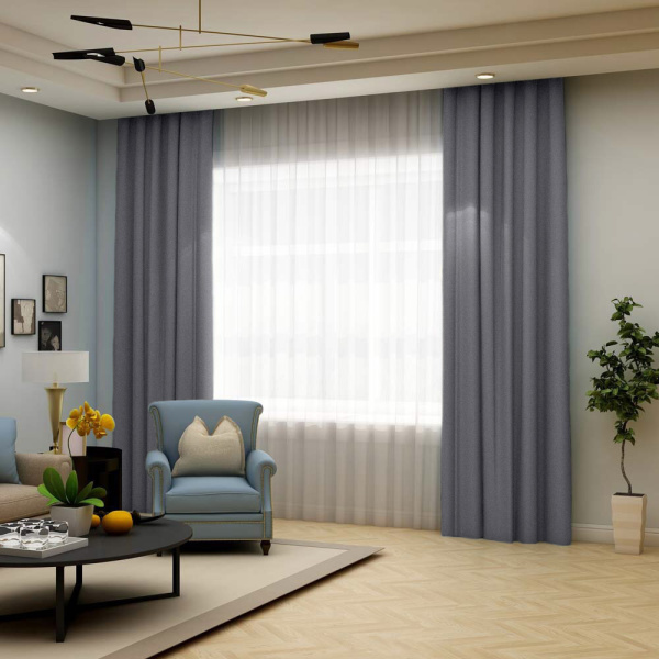 Шторы блэкаут графитовый по акции арт - ППР - 14