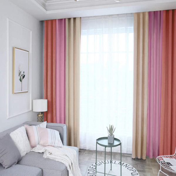 Трехцветные шторы блэкаут арт - 30