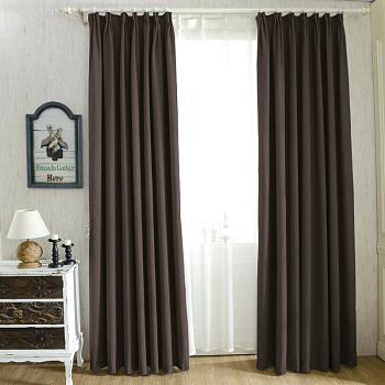 Шторы блэкаут коричневый по акции арт - ППР - 3