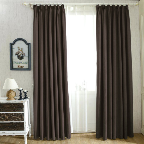 Шторы блэкаут коричневый по акции арт - ППР - 3