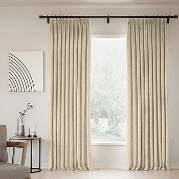 Шторы блэкаут бежевый по акции арт - ППР - 13