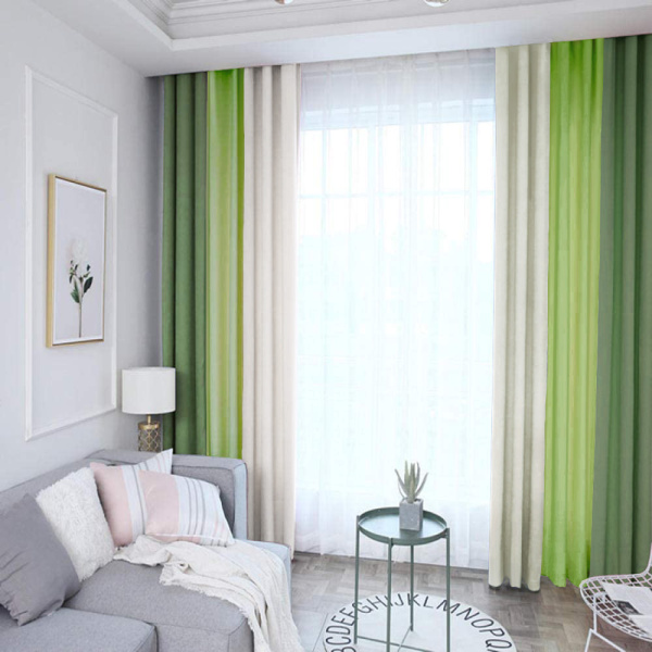 Трехцветные шторы блэкаут арт - 15