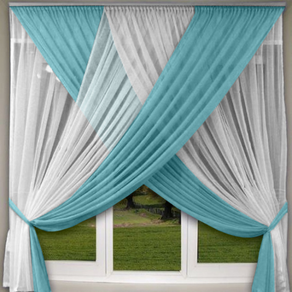 Кухонные шторы из тюля арт - НАП - 179 Распродажа