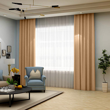 Шторы блэкаут темно-бежевый по акции арт - ППР - 12