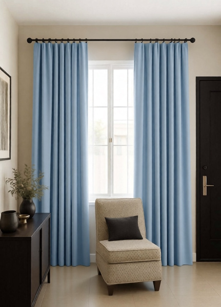 Шторы блэкаут голубой по акции арт - ППР - 15