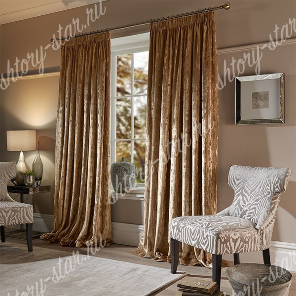 Бархатные шторы на шторной ленте арт - 87212