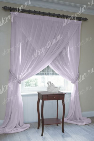 Скрещенные шторы для кухни из тюля арт - 18