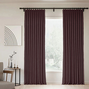 Шторы блэкаут коричневый по акции арт - ППР - 3